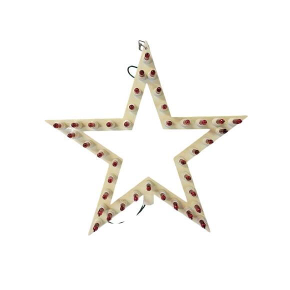 5x 70's VTG NOMA Christmas Tree Star Top 40 Light Clear With Box window decor - Picture 4 of 5